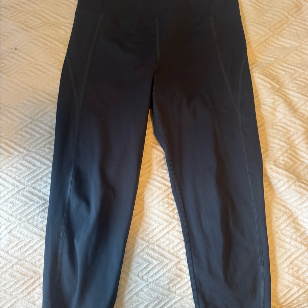 girlfriend collective high waisted cropped leggings - Navy